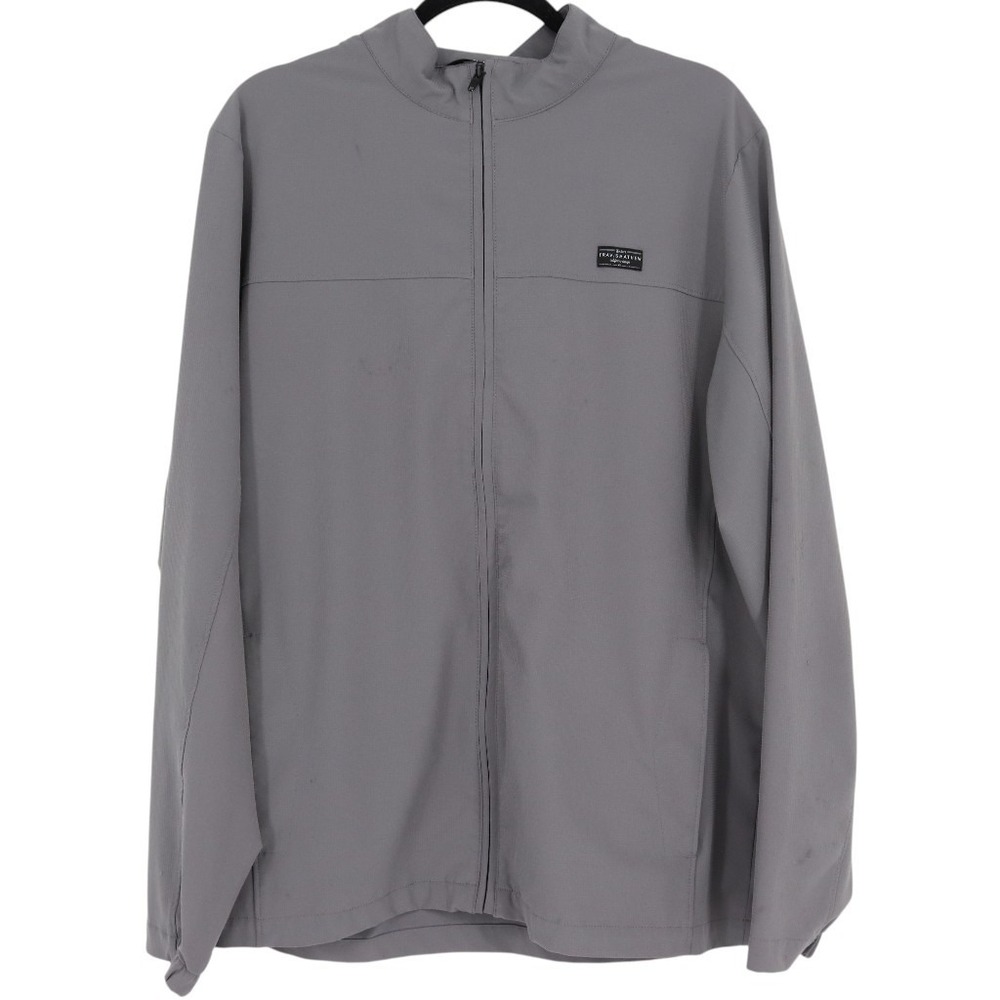 TravisMathew Mens Crystal Cove 2.0 Size L Gray Full Zip Liughtweight Golf Jacket